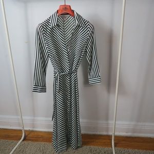 Green candy stripped dress